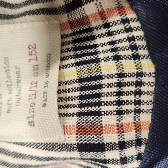 Zara Kids Plaid Blazer Coat 11/12 - Picture 5 of 5